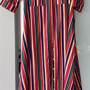 Long summer half sleeve shirt dress!!!